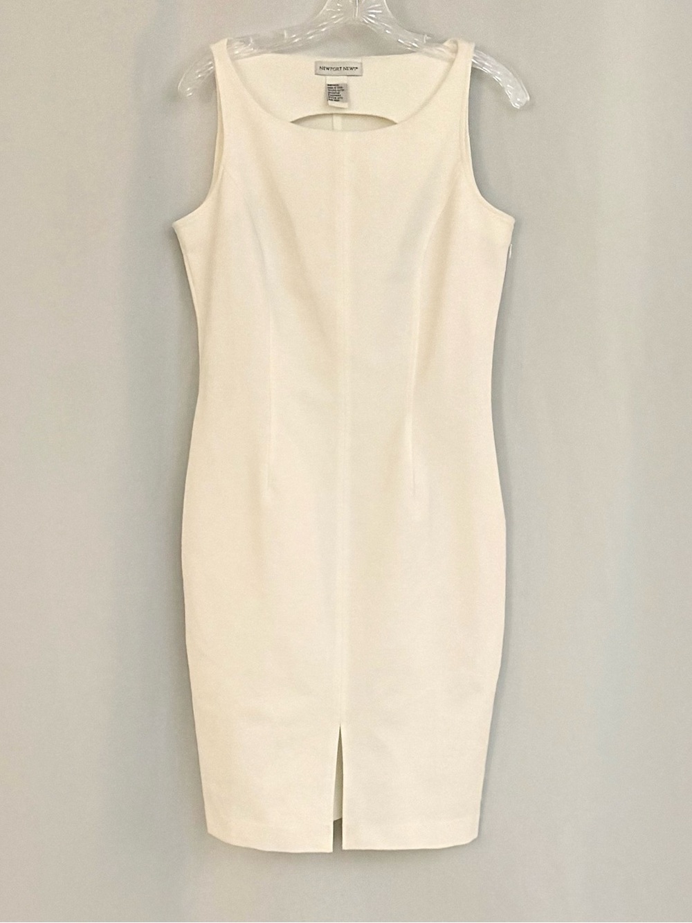 Newport News Ivory Sleeveless Sheath Dress